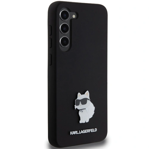 Etui Karl Lagerfeld KLHCS23MSMHCNPK Samsung Galaxy S23+ Plus hardcase Silicone Choupette Metal Pin czarny/black