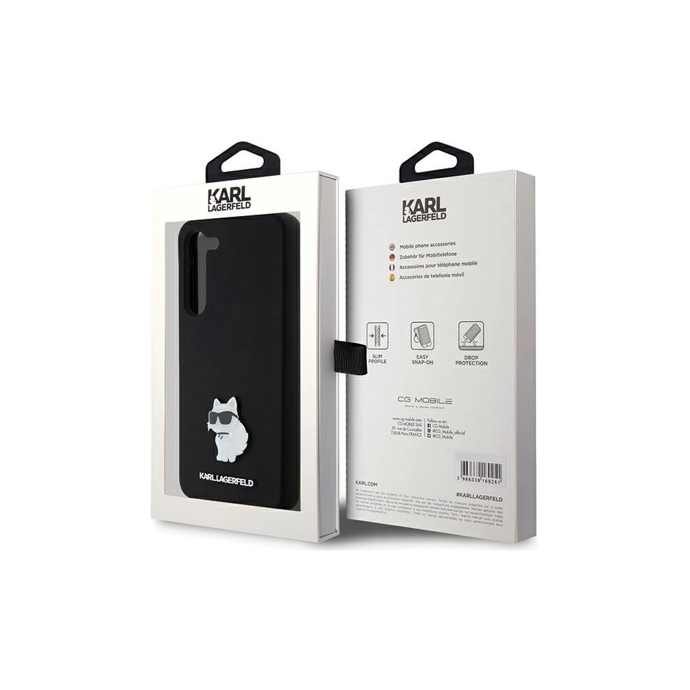 Hurtownia GSM - Case Karl Lagerfeld KLHCS23MSMHCNPK Samsung Galaxy S23+ Plus Hardcase Silikon Choupette Metallpin schwarz/black - KLD1938 - {ean13} - Hurt