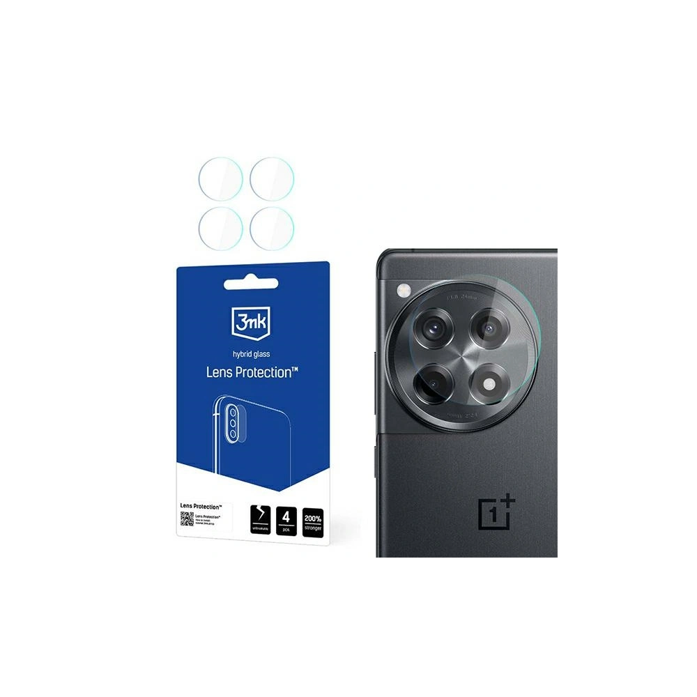 Hurtownia GSM - Szkło hybrydowe na obiektyw aparatu 3MK Lens Protect OnePlus 12R [4 PACK] - 3MK5766 - {ean13} - Hurt