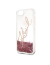Wholesale Karl Lagerfeld KLHCI8SGPI Apple iPhone SE 2022/SE 2020/8/7 pink gold hard case Signature Liquid Glitter - KLD105RS - {ean13} - Hurt