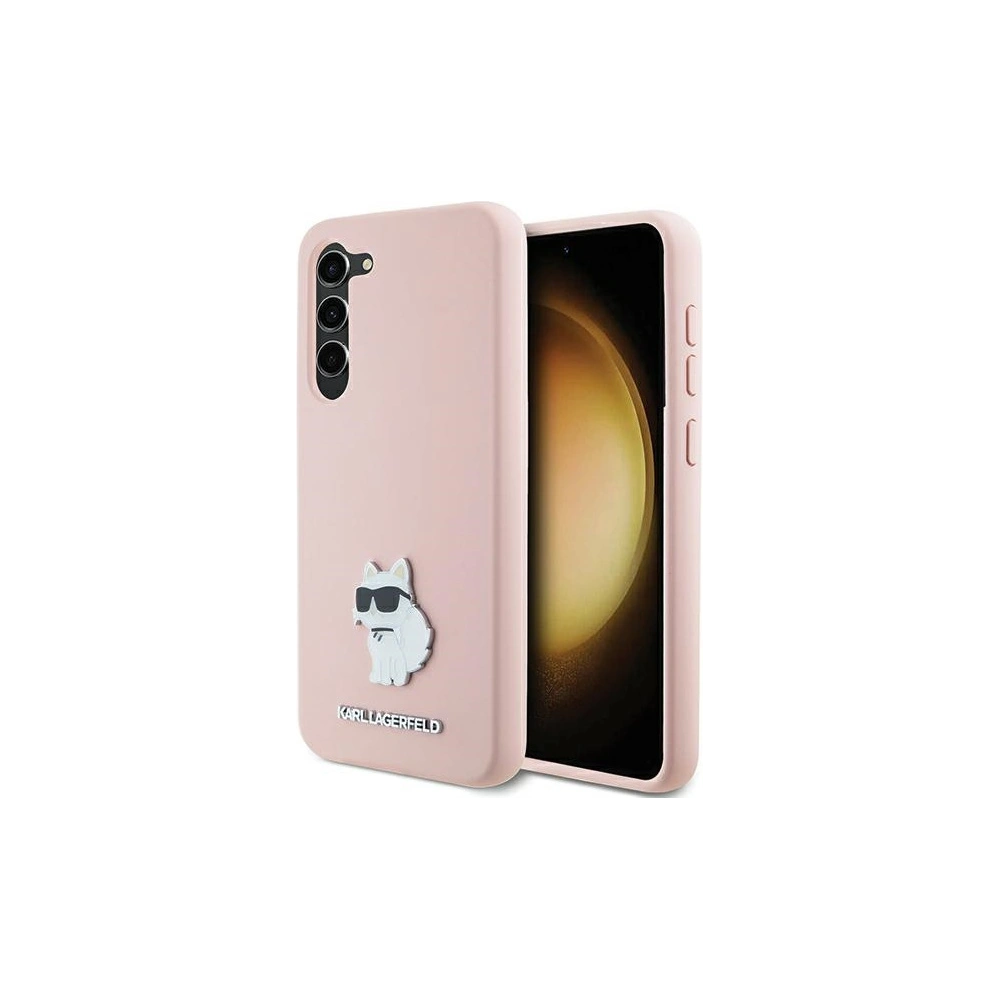 Hurtownia GSM - Etui Karl Lagerfeld KLHCS23MSMHCNPP Samsung Galaxy S23+ Plus Silicon Choupette Metal Pin roz/roz - KLD1939 - {ean13} - Hurt