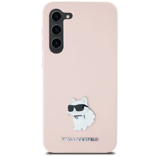 Etui Karl Lagerfeld KLHCS23MSMHCNPP Samsung Galaxy S23+ Plus Silicone Choupette Metal Pin różowy/pink