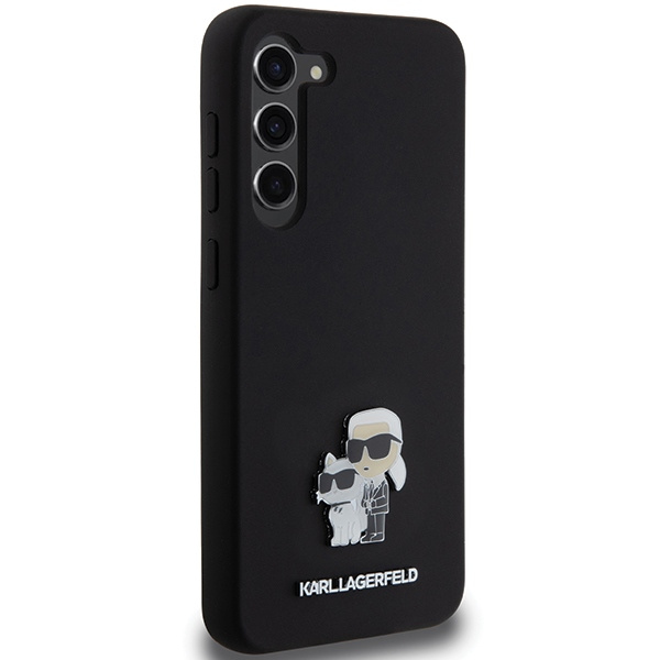 Kryt Karl Lagerfeld KLHCS23MSMHKCNPK Samsung Galaxy S23+ Plus hardcase Silicone Karl&Choupette Metal Pin black