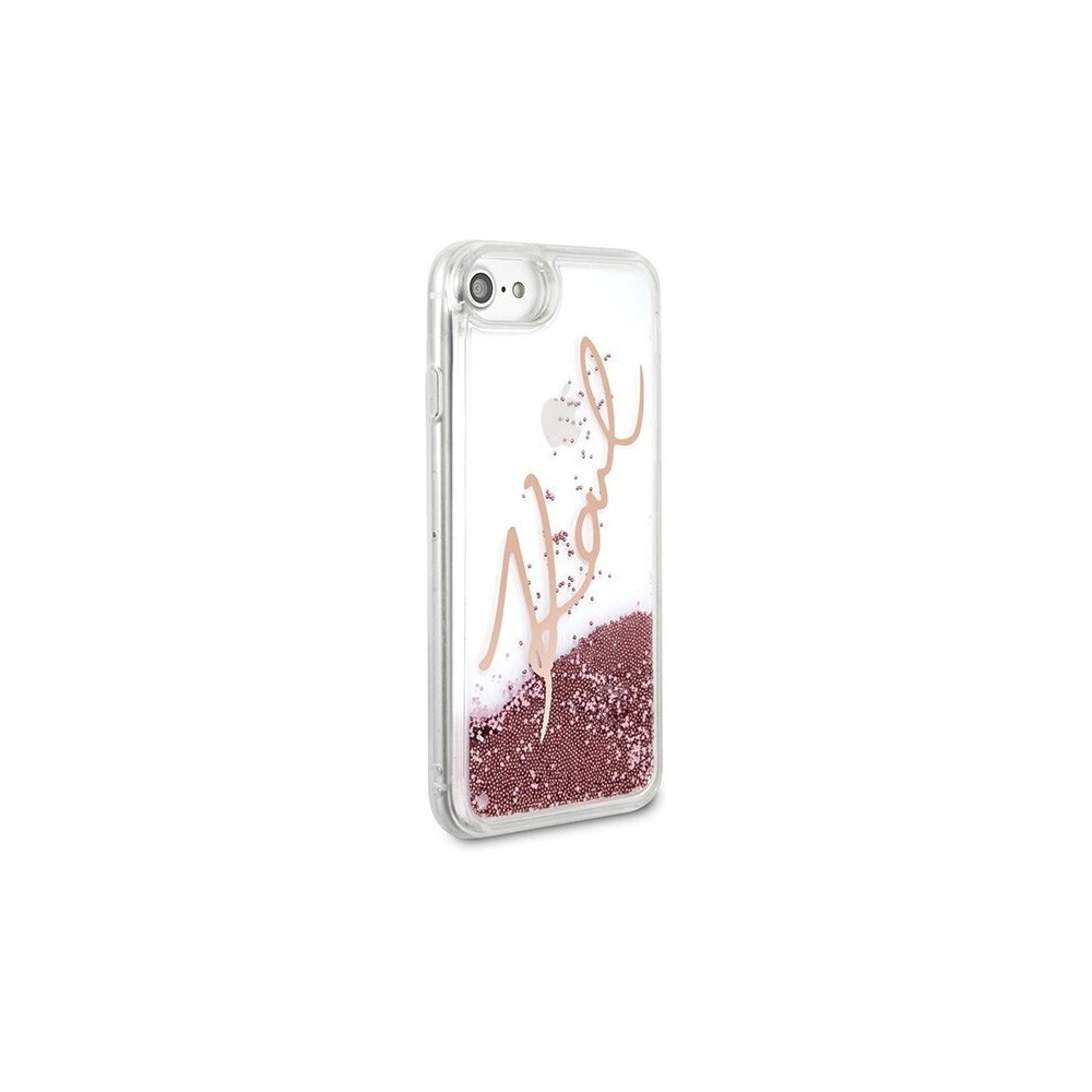 Hurtownia GSM - Karl Lagerfeld KLHCI8SGPI Apple iPhone SE 2022/SE 2020/8/7 różowo-złoty/pink gold hard case Signature Liquid Glitter - KLD105RS - {ean13} - Hurt