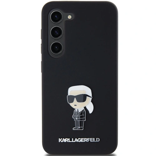 Etui Karl Lagerfeld KLHCS23MSMHKNPK Samsung Galaxy S23+ Plus Silicone Ikonik Metal Pin czarny/black