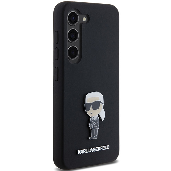 Kryt Karl Lagerfeld KLHCS23MSMHKNPK Samsung Galaxy S23+ Plus Silicone Ikonik Metal Pin black