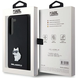 Hurtownia GSM - Etui Karl Lagerfeld KLHCS23SSMHCNPK Samsung Galaxy S23 kemény tok Szilikon Choupette Fém Kitűző fekete/black - KLD1942 - {ean13} - Hurt