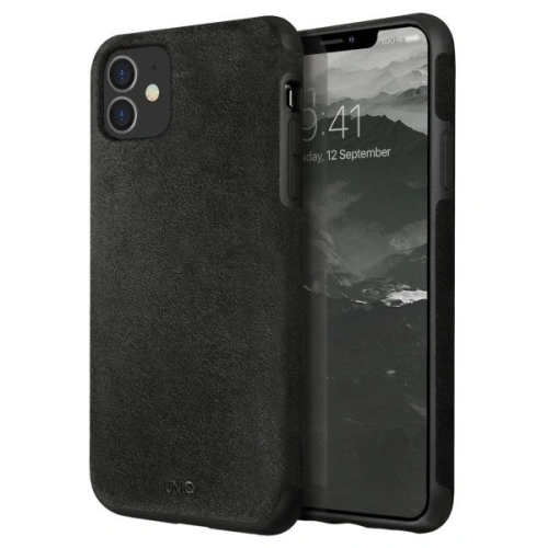 Etui UNIQ Sueve Apple iPhone 11 czarny/charcoal black