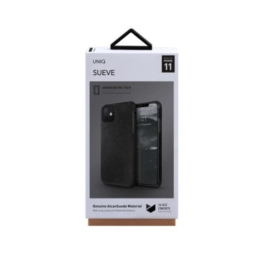 Etui UNIQ Sueve Apple iPhone 11 czarny/charcoal black