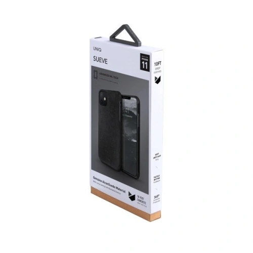 Etui UNIQ Sueve Apple iPhone 11 czarny/charcoal black