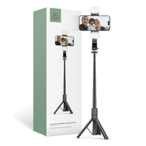 Kijek Tech-Protect L05s Wireless Selfie Stick Stativ & Led Licht Schwarz