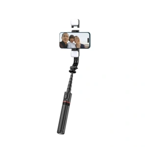 Hurtownia GSM - Kijek Tech-Protect L05s Vezeték nélküli Szelfi Bot Állvány & Led Fény Fekete - THP2684 - {ean13} - Hurt
