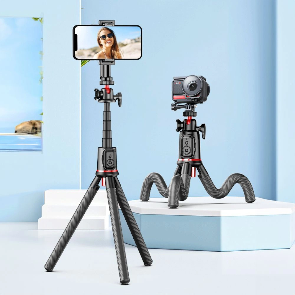Hurtownia GSM - Kijek Tech-Protect L07s Bluetooth Selfie Stick Flexible Tripod Black - THP2685 - {ean13} - Hurt