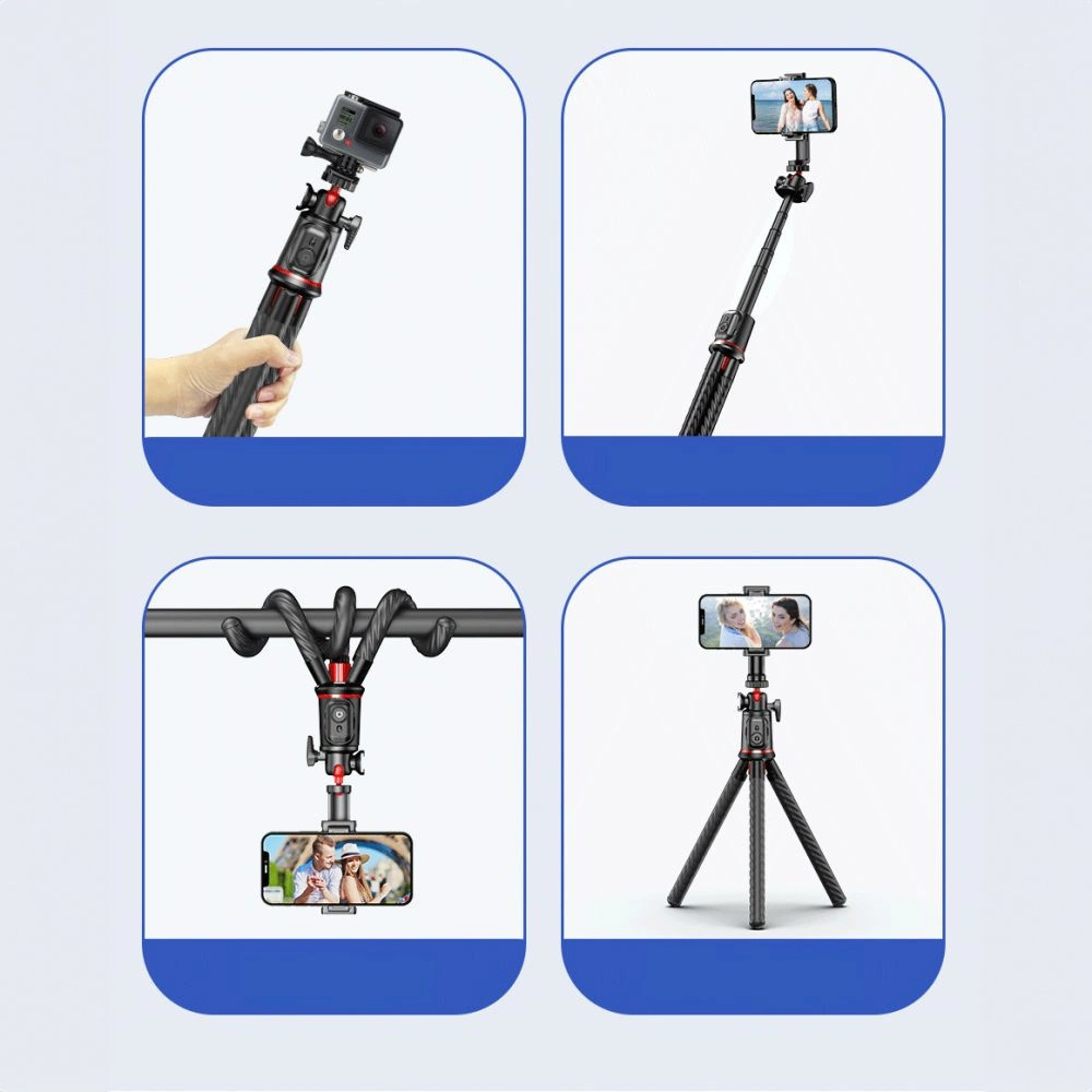 Hurtownia GSM - Kijek Tech-Protect L07s Bluetooth Selfie Stick Flexibilní Stativ Černý - THP2685 - {ean13} - Hurt