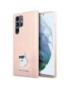 Etui Karl Lagerfeld KLHCS23LSMHCNPP Samsung Galaxy S23 Ultra Silicone Choupette Metal Pin różowy/pink