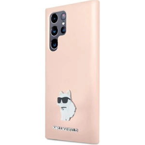 Wholesale Karl Lagerfeld KLHCS23LSMHCNPP Samsung Galaxy S23 Ultra Silicone Choupette Metal Pin pink - KLD1946 - {ean13} - Hurt