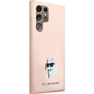 Wholesale Karl Lagerfeld KLHCS23LSMHCNPP Samsung Galaxy S23 Ultra Silicone Choupette Metal Pin pink - KLD1946 - {ean13} - Hurt