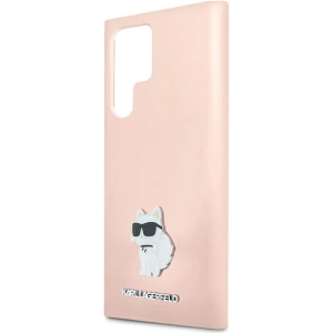 Wholesale Karl Lagerfeld KLHCS23LSMHCNPP Samsung Galaxy S23 Ultra Silicone Choupette Metal Pin pink - KLD1946 - {ean13} - Hurt