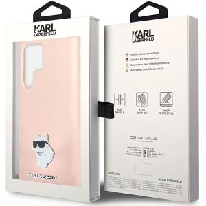 Hurtownia GSM - Case Karl Lagerfeld KLHCS23LSMHCNPP Samsung Galaxy S23 Ultra Silikon Choupette Metall Pin rosa/pink - KLD1946 - {ean13} - Hurt