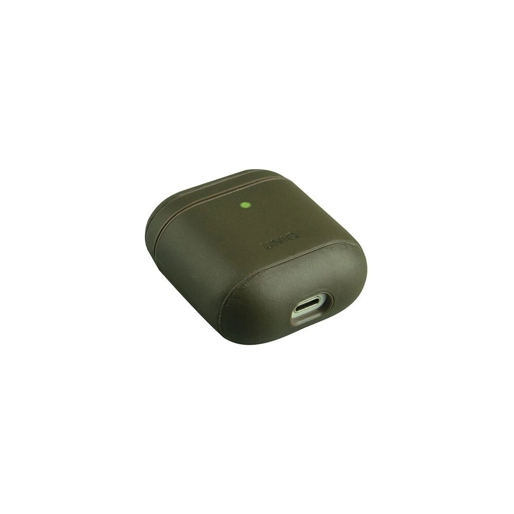 Hurtownia GSM - Etui UNIQ Terra Apple AirPods 1/2 Genuine Leather oliwkowy/olive - UNIQ94OLIVE - {ean13} - Hurt