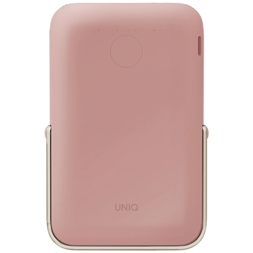 Powerbank magnetyczny UNIQ Hoveo 5000mAh USB-C 20W PD Fast charge Wireless Magnetic różowy/blush pink