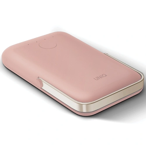 Powerbank magnetyczny UNIQ Hoveo 5000mAh USB-C 20W PD Fast charge Wireless Magnetic różowy/blush pink