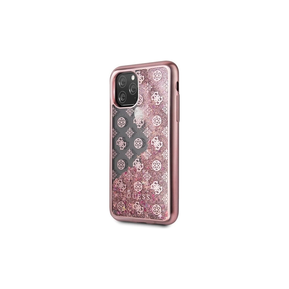 Hurtownia GSM - Etui Guess GUHCN58PEOLGPI Apple iPhone 11 Pro rozé-aurie/rose-gold hard case 4G Peony Liquid Glitter - GUE181RS - {ean13} - Hurt