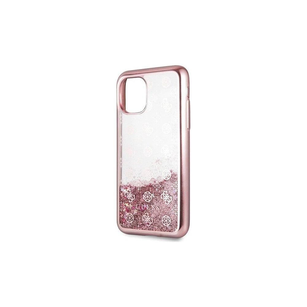 Hurtownia GSM - Etui Guess GUHCN58PEOLGPI Apple iPhone 11 Pro różowo-złoty/rose-gold hard case 4G Peony Liquid Glitter - GUE181RS - {ean13} - Hurt