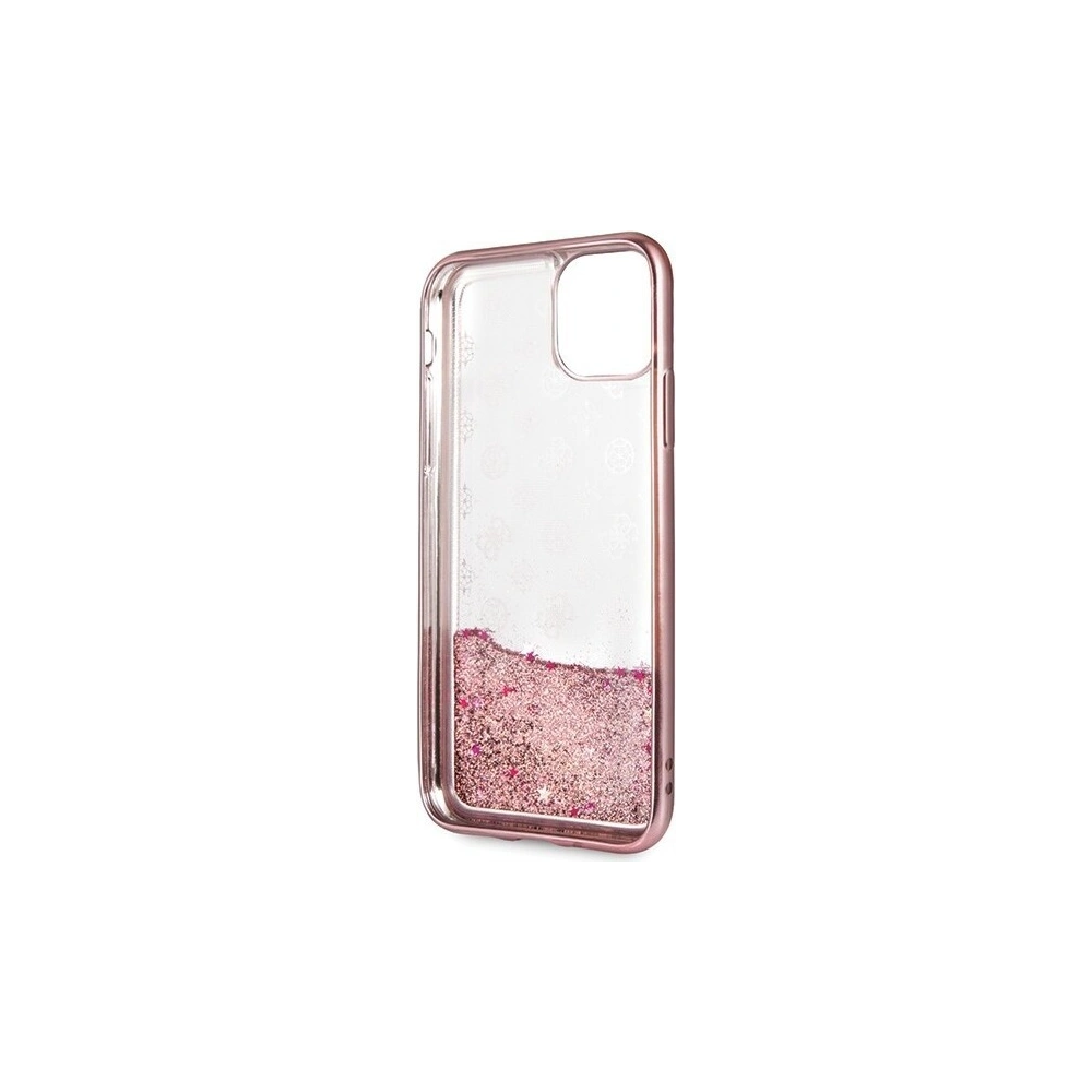 Hurtownia GSM - Etui Guess GUHCN58PEOLGPI Apple iPhone 11 Pro rozé-aurie/rose-gold hard case 4G Peony Liquid Glitter - GUE181RS - {ean13} - Hurt