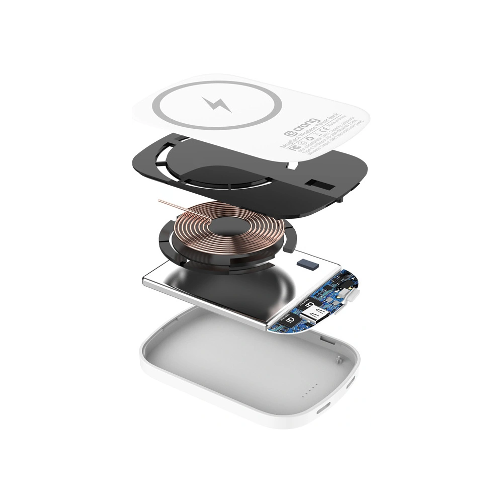 Hurtownia GSM - Powerbank magnetický Crong MagSpot Power Bank MagSafe 5000mAh USB-C 20W PD bílý - CRG702 - {ean13} - Hurt