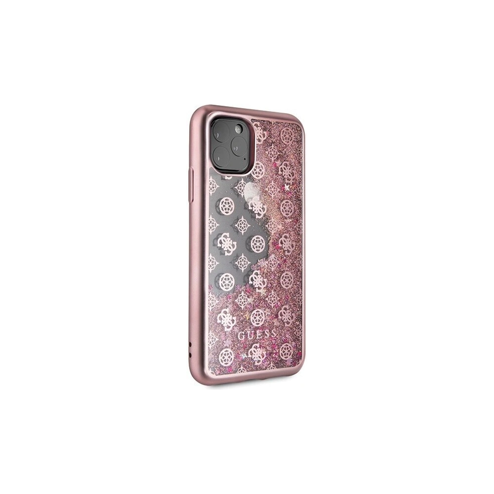 Hurtownia GSM - Etui Guess GUHCN58PEOLGPI Apple iPhone 11 Pro różowo-złoty/rose-gold hard case 4G Peony Liquid Glitter - GUE181RS - {ean13} - Hurt