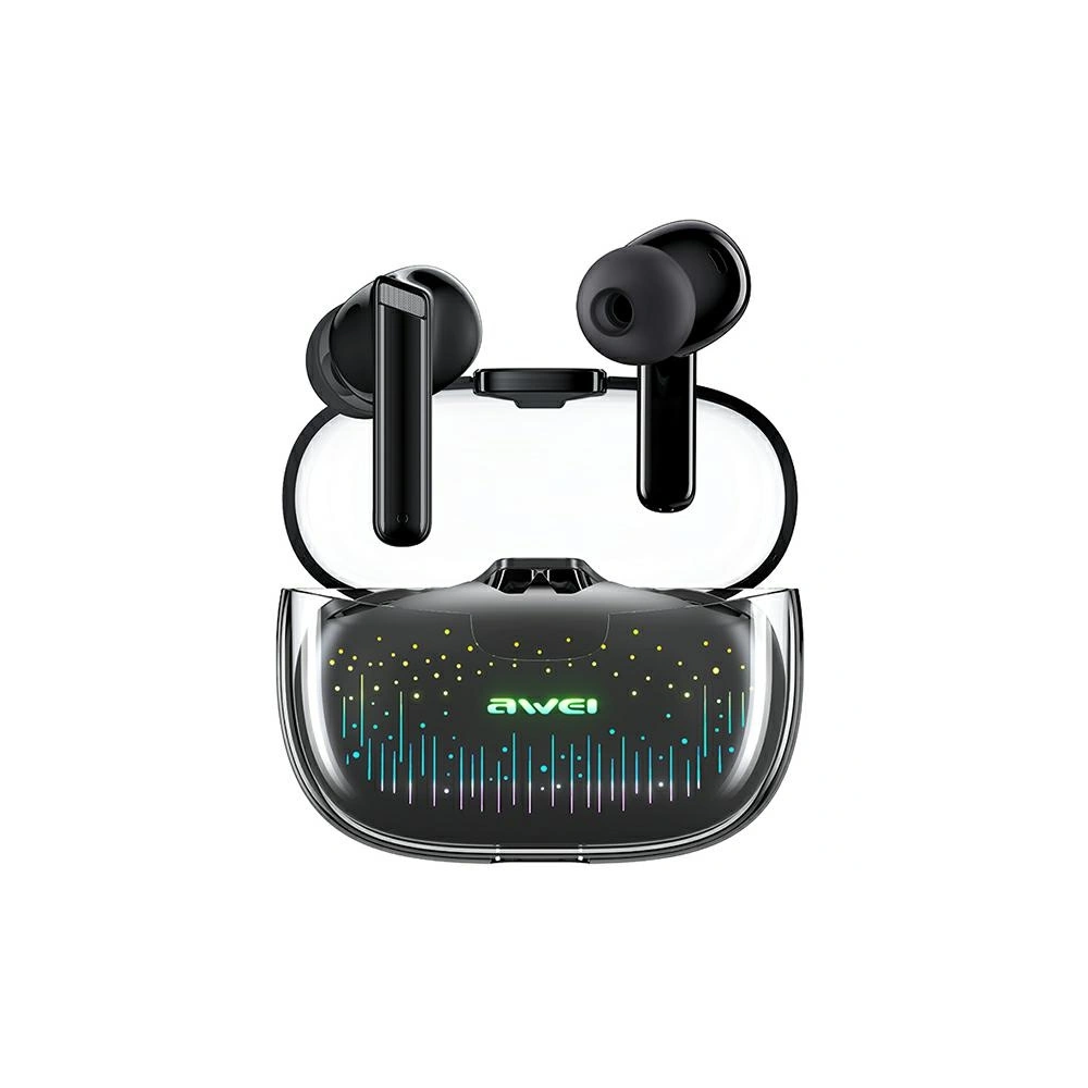 Hurtownia GSM - AWEI T52 Pro2 TWS Bluetooth 5.3 fülhallgató + dokkoló állomás fekete - AWEI183 - {ean13} - Hurt
