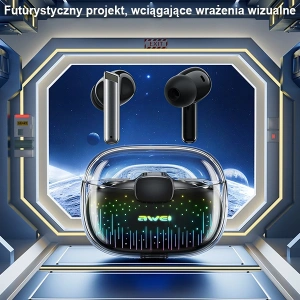 Hurtownia GSM - Căști in-ear AWEI T52 Pro2 TWS Bluetooth 5.3 + stație de încărcare neagră/black - AWEI183 - {ean13} - Hurt