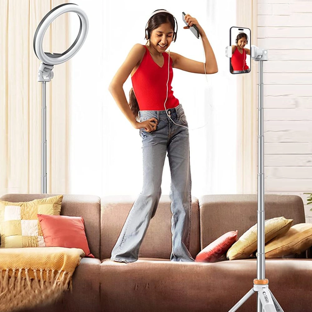 Hurtownia GSM - Kijek selfie Tech-Protect L03s Bluetooth Selfie Stick Tripod White - THP2686 - {ean13} - Hurt