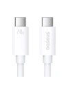Cablul Baseus USB-C / USB-C PD 8K 60Hz 240W 1m alb