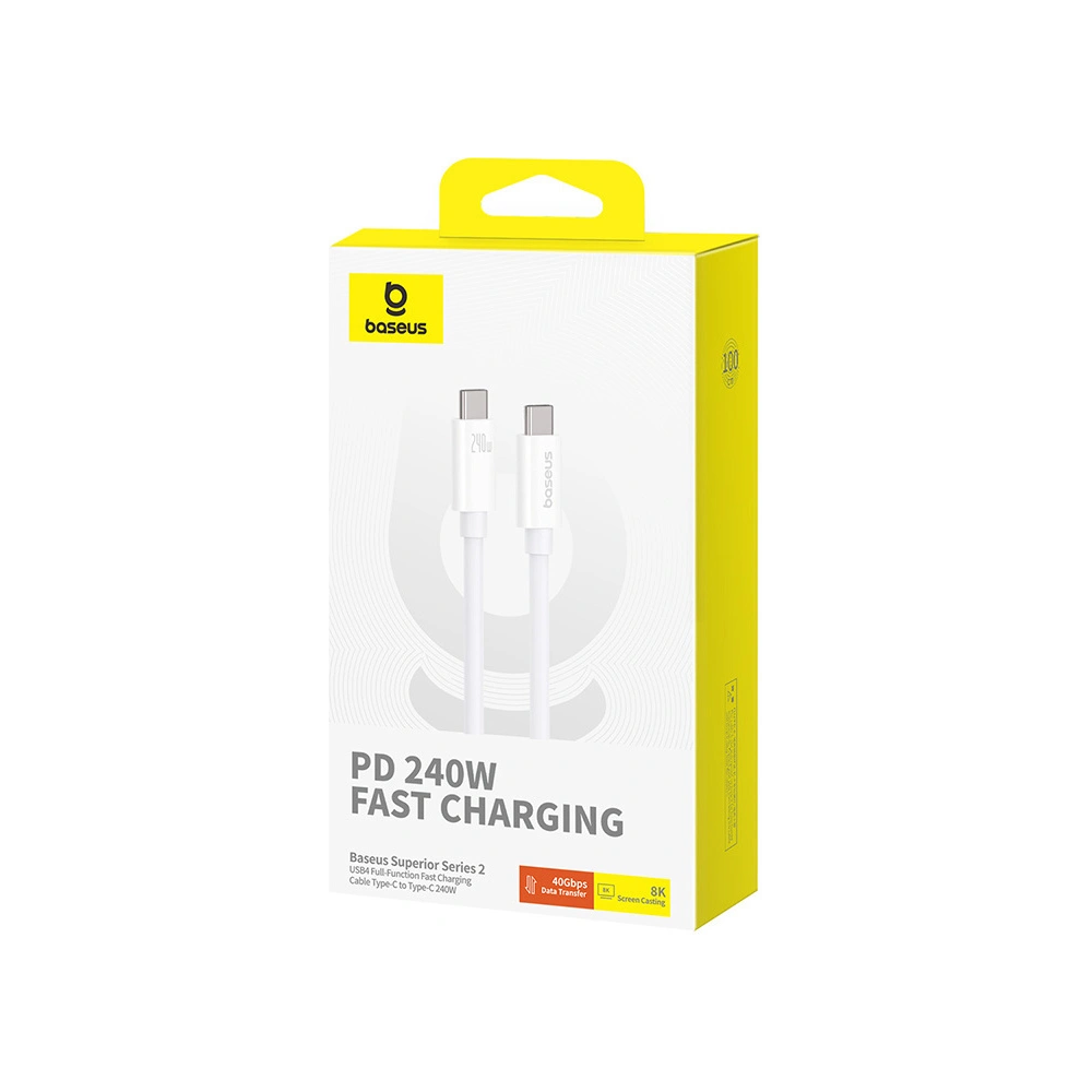 Hurtownia GSM - Kabel Baseus USB-C / USB-C PD 8K 60Hz 240W 1m weiß - BSU4852 - {ean13} - Hurt