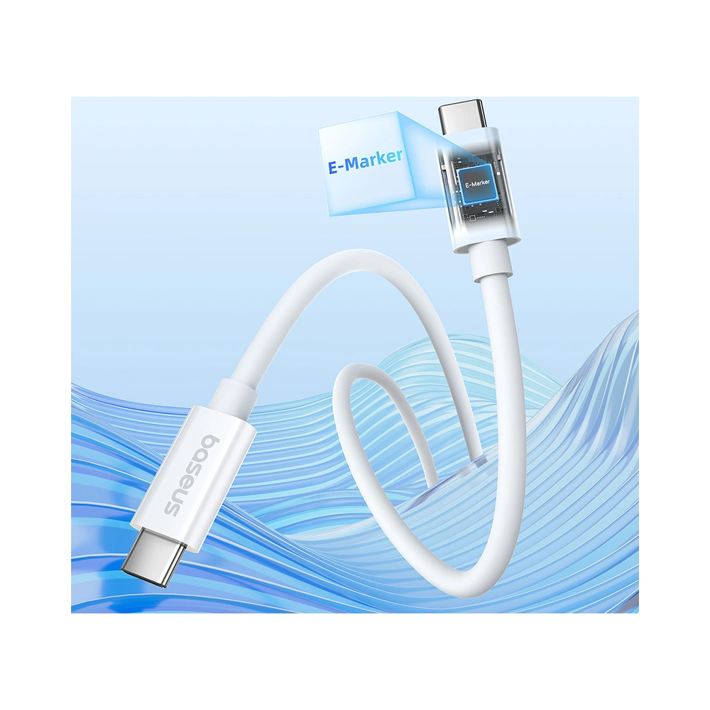 Hurtownia GSM - Cablul Baseus USB-C / USB-C PD 8K 60Hz 240W 1m alb - BSU4852 - {ean13} - Hurt