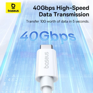 Hurtownia GSM - Kabel Baseus USB-C / USB-C PD 8K 60Hz 240W 1m bílý - BSU4852 - {ean13} - Hurt