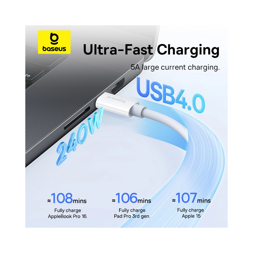 Hurtownia GSM - Kabel Baseus USB-C / USB-C PD 8K 60Hz 240W 1m weiß - BSU4852 - {ean13} - Hurt