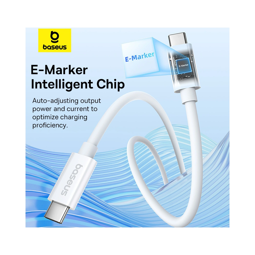 Hurtownia GSM - Cablul Baseus USB-C / USB-C PD 8K 60Hz 240W 1m alb - BSU4852 - {ean13} - Hurt