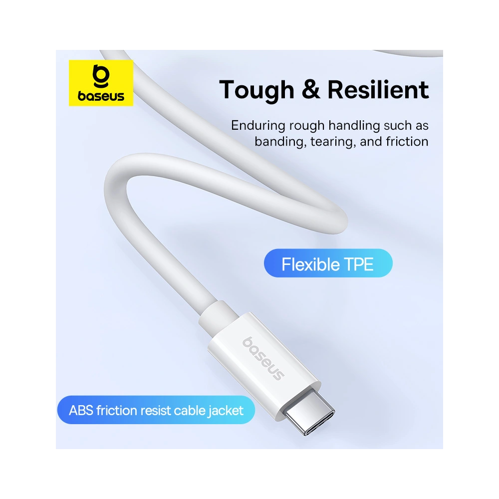 Hurtownia GSM - Cablul Baseus USB-C / USB-C PD 8K 60Hz 240W 1m alb - BSU4852 - {ean13} - Hurt