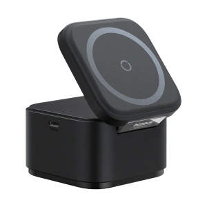 Wholesale Baseus BS-W531 USB-C 2-in-1 MagSafe / Qi 20W wireless charger black - BSU4853 - {ean13} - Hurt