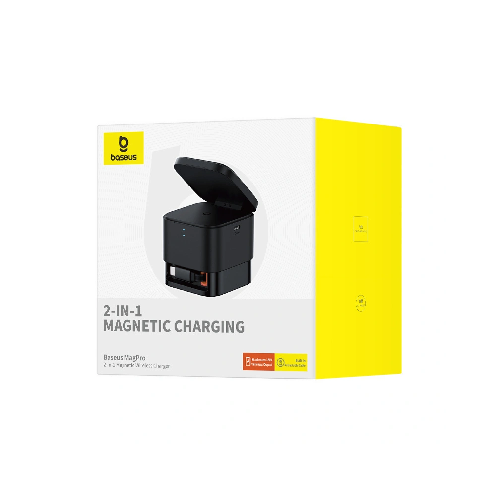 Hurtownia GSM - Bezdrátová nabíječka Baseus BS-W531 USB-C 2w1 MagSafe / Qi 20W černá - BSU4853 - {ean13} - Hurt