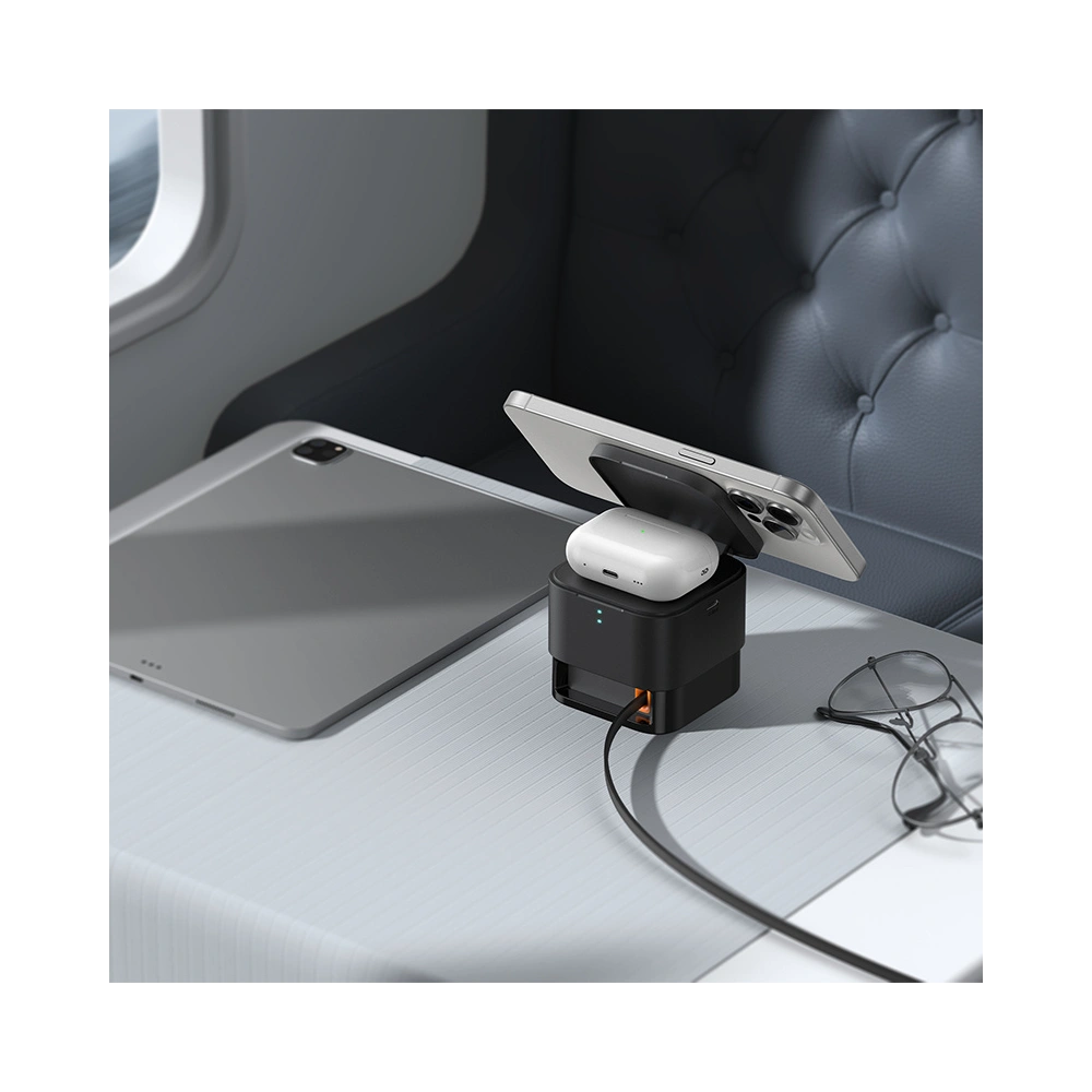 Hurtownia GSM - Încărcător wireless Baseus BS-W531 USB-C 2w1 MagSafe / Qi 20W negru - BSU4853 - {ean13} - Hurt