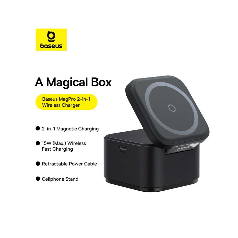 Hurtownia GSM - Bezdrátová nabíječka Baseus BS-W531 USB-C 2w1 MagSafe / Qi 20W černá - BSU4853 - {ean13} - Hurt