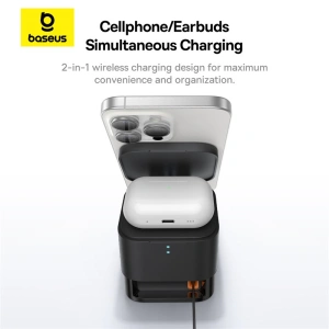 Hurtownia GSM - Vezeték nélküli töltő Baseus BS-W531 USB-C 2w1 MagSafe / Qi 20W fekete - BSU4853 - {ean13} - Hurt