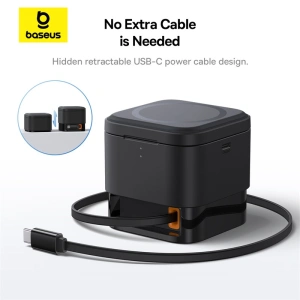 Hurtownia GSM - Vezeték nélküli töltő Baseus BS-W531 USB-C 2w1 MagSafe / Qi 20W fekete - BSU4853 - {ean13} - Hurt