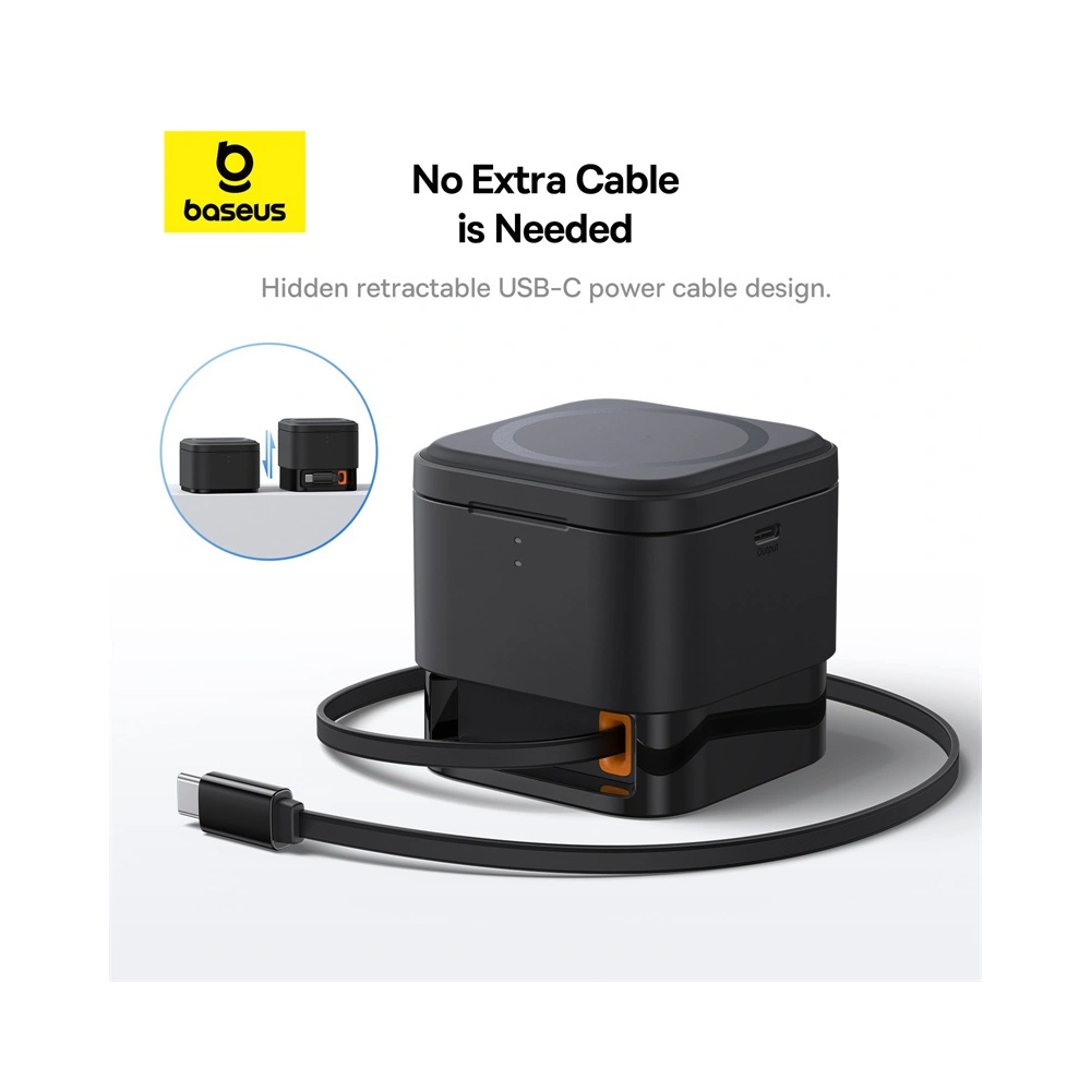 Hurtownia GSM - Încărcător wireless Baseus BS-W531 USB-C 2w1 MagSafe / Qi 20W negru - BSU4853 - {ean13} - Hurt