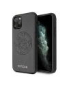 Guess GUHCN58RSSASBK iPhone 11 Pro black hard case Saffiano 4G Circle Logo