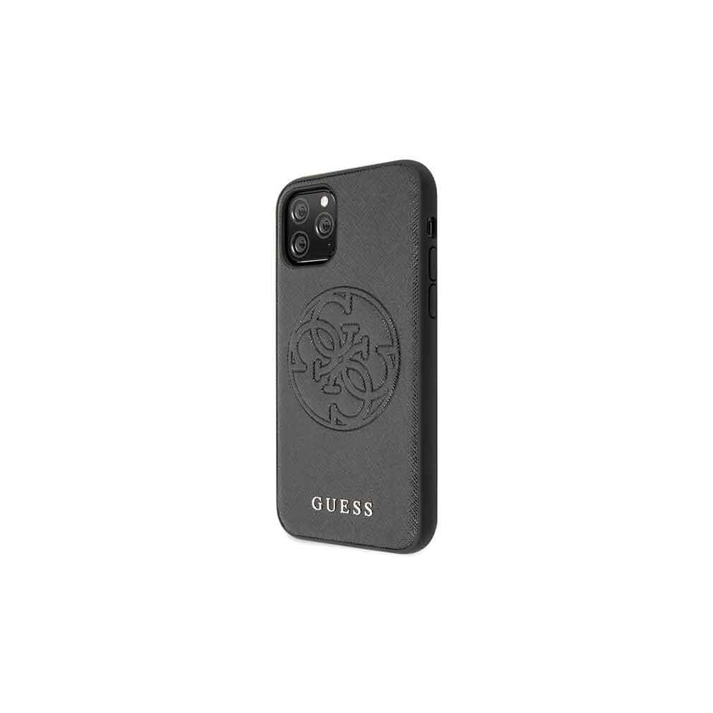 Hurtownia GSM - Etui Guess GUHCN58RSSASBK Apple iPhone 11 Pro czarny/black hard case Saffiano 4G Circle Logo - GUE183BLK - {ean13} - Hurt
